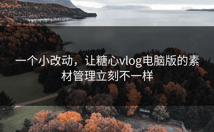 一个小改动，让糖心vlog电脑版的素材管理立刻不一样